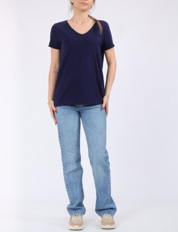 Tricou Pieces, bleumarin