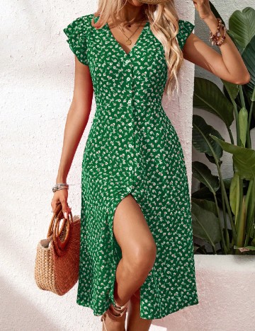 Rochie medie SHEIN, verde