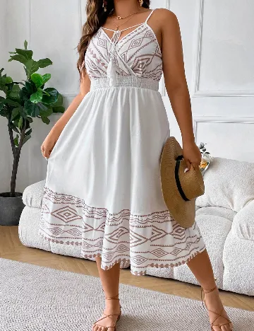 Rochie medie SHEIN CURVE, alb