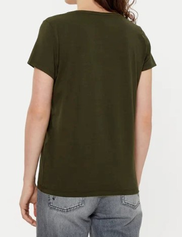 Tricou Pieces, kaki
