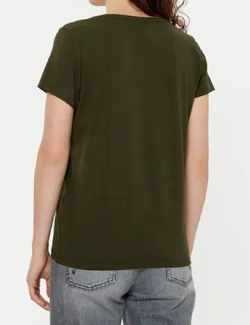 Tricou Pieces, kaki Verde
