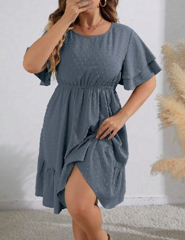 Rochie scurta SHEIN CURVE, gri petrol