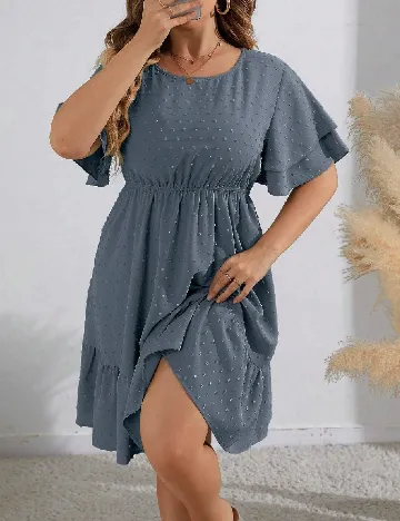Rochie scurta SHEIN CURVE, gri petrol