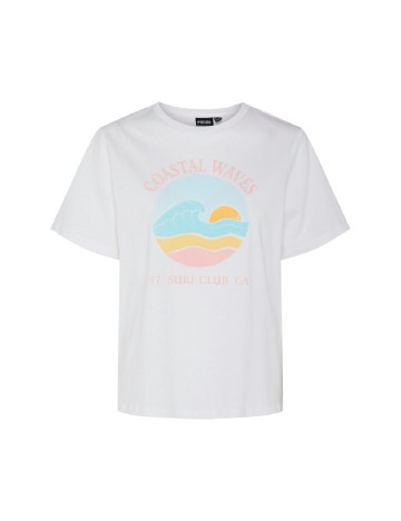 Tricou Pieces, alb