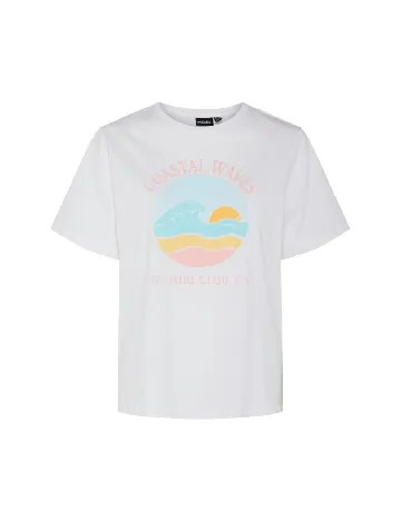 Tricou Pieces, alb