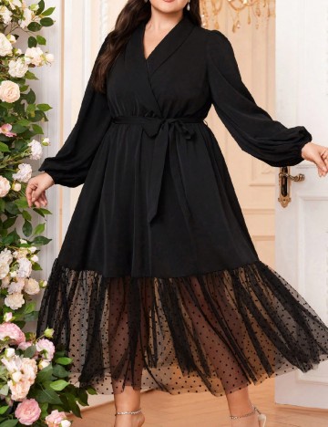 Rochie medie SHEIN CURVE, negru