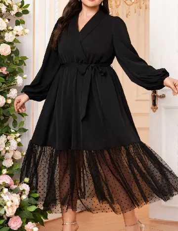 Rochie medie SHEIN CURVE, negru Negru