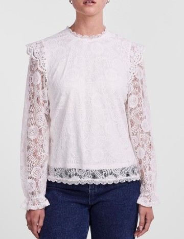 Bluza Pieces, alb