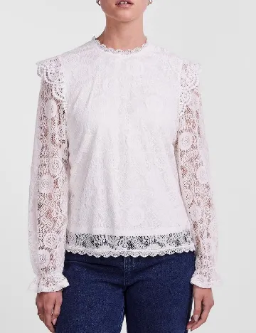 Bluza Pieces, alb