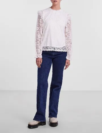 Bluza Pieces, alb
