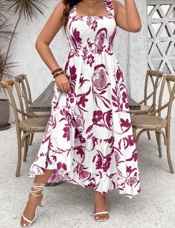 Rochie lunga SHEIN CURVE, alb