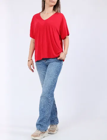 Tricou Pieces, rosu