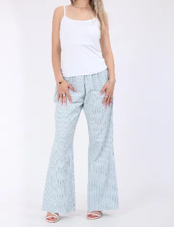 Pantaloni Pieces, albastru
