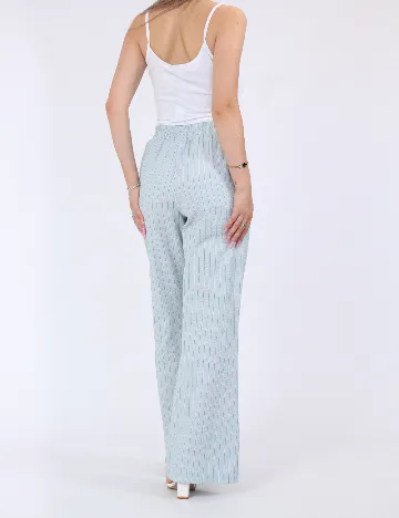 Pantaloni Pieces, albastru