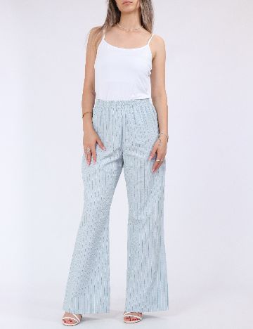 Pantaloni Pieces, albastru