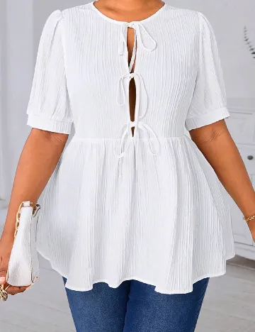 Bluza SHEIN CURVE, alb