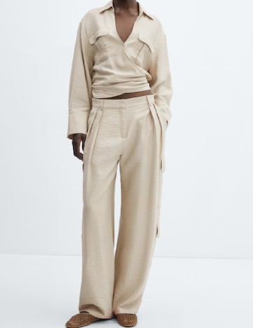 Pantaloni Mango, bej