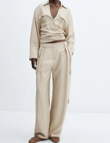 Pantaloni Mango, bej