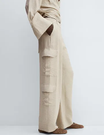 Pantaloni Mango, bej
