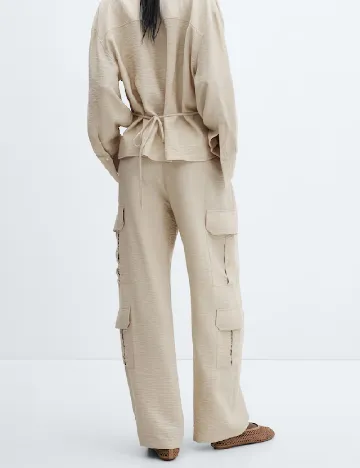 Pantaloni Mango, bej