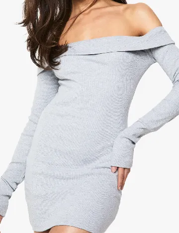Rochie scurta Boohoo, gri