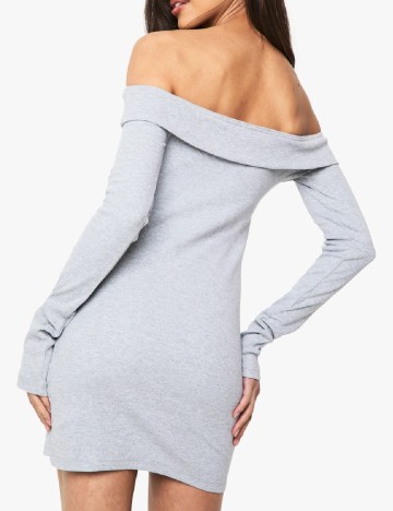 Rochie scurta Boohoo, gri