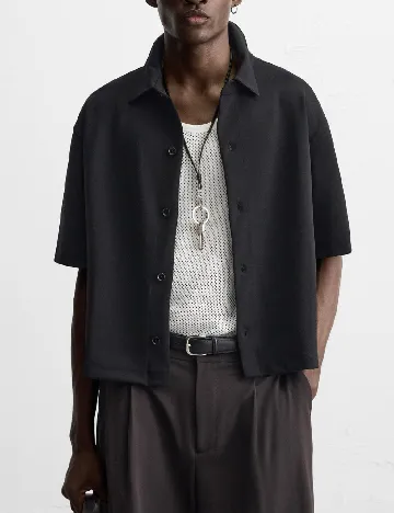 Camasa Oversize Zara, negru