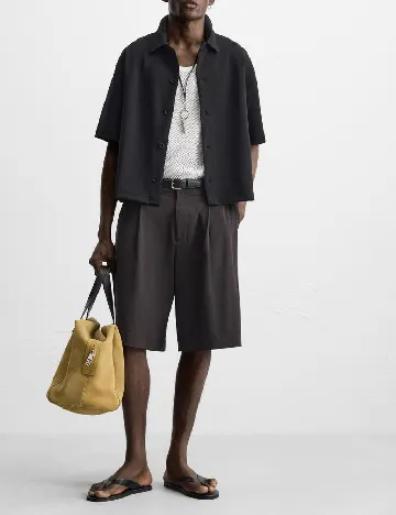 Camasa Oversize Zara, negru