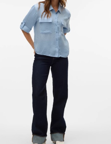Camasa Vero Moda, bleu