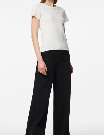 Tricou Pieces, alb