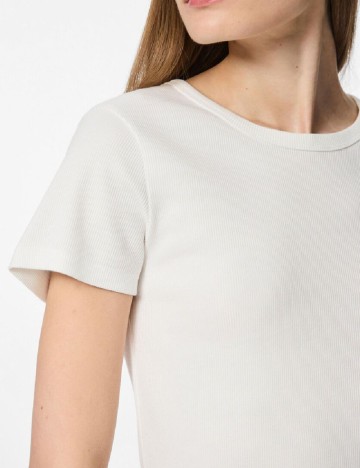 Tricou Pieces, alb
