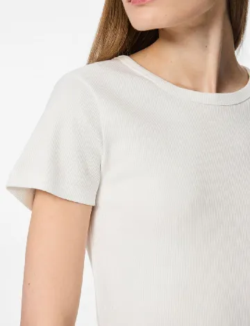 Tricou Pieces, alb