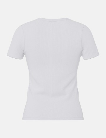 Tricou Pieces, alb