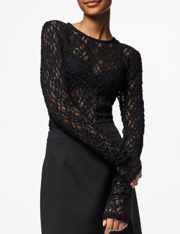 Bluza Pieces, negru
