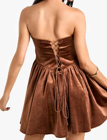 Rochie scurta Boohoo, maro