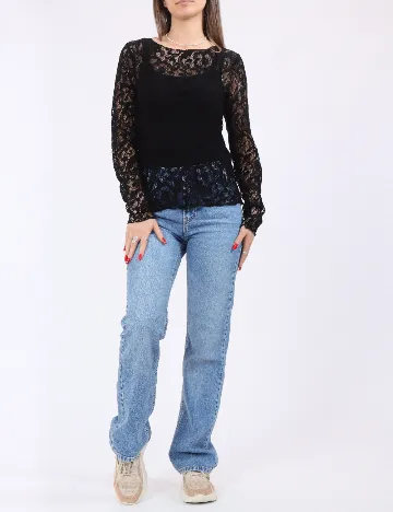 Bluza Pieces, negru