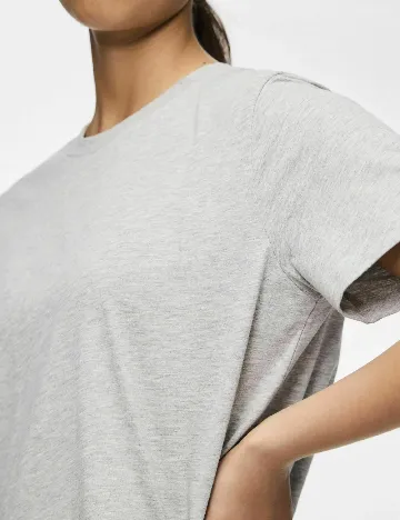 Tricou Pieces, gri