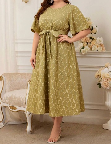 Rochie medie SHEIN CURVE, verde