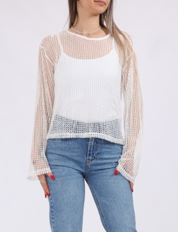 Bluza Pieces, alb