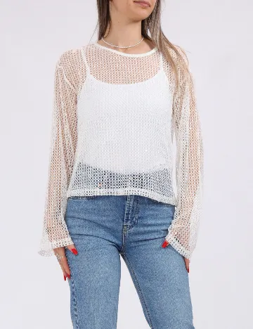 Bluza Pieces, alb