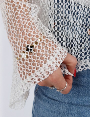 Bluza Pieces, alb