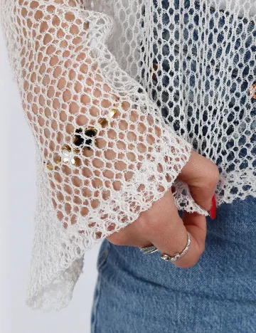 Bluza Pieces, alb