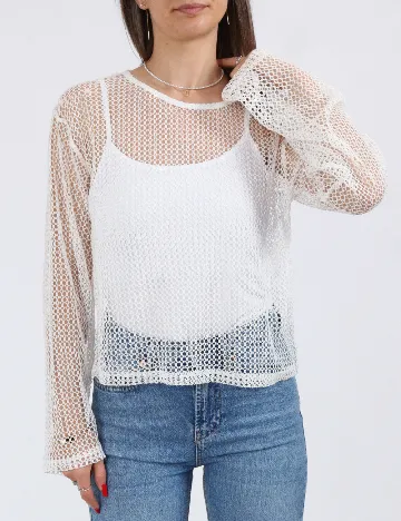 Bluza Pieces, alb