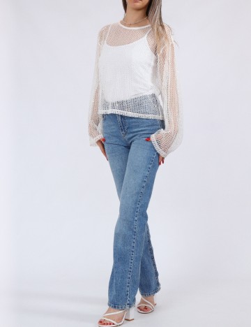Bluza Pieces, alb