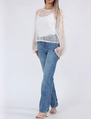 Bluza Pieces, alb