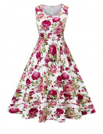 Rochie medie SHEIN CURVE, floral print