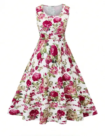 Rochie medie SHEIN CURVE, floral print Floral print