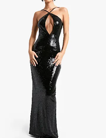 Rochie lunga Boohoo, negru