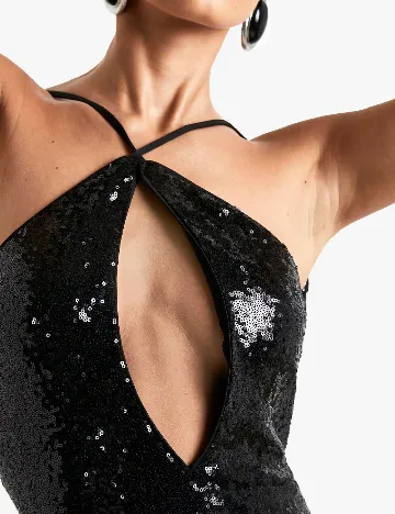 Rochie lunga Boohoo, negru