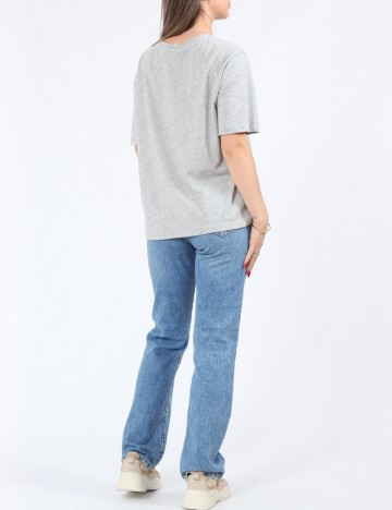 Tricou Pieces, gri
